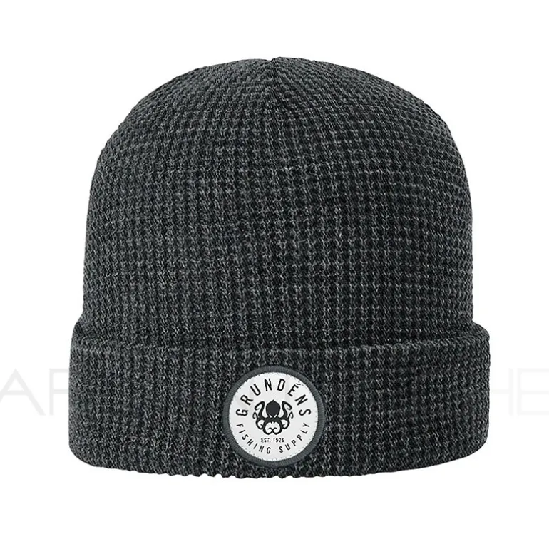 Bonnet GRUNDENS Kracken waffle beanie Heather charcoal