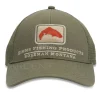 Casquette SIMMS Trout Icon Trucker Riffle Green