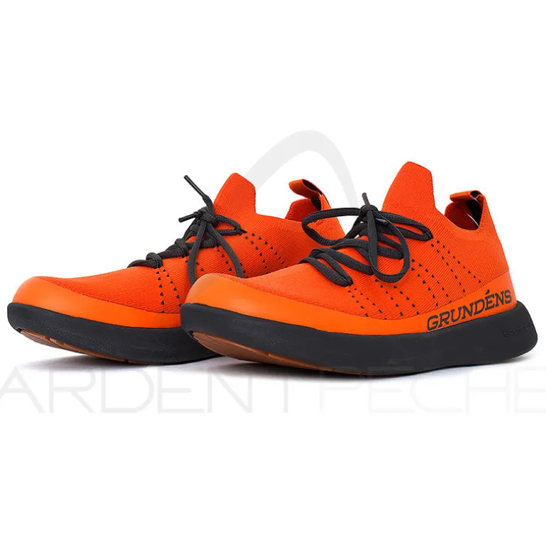 Chaussures GRUNDENS Sea knit boat red orange