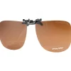Clip lunettes COCOONS polarisants carré FLIP-UP cuivre