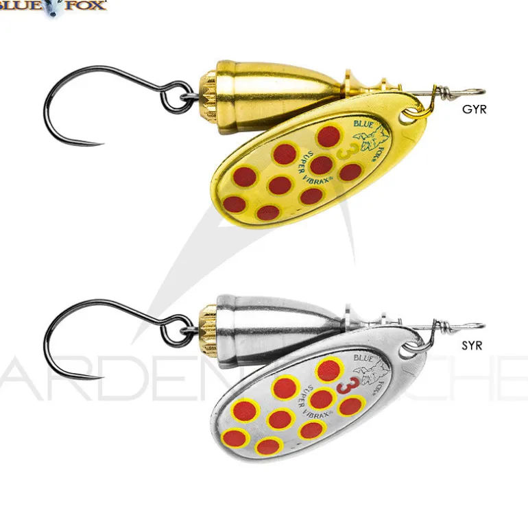 Cuiller BLUE FOX Vibrax hot pepper hameçon simple