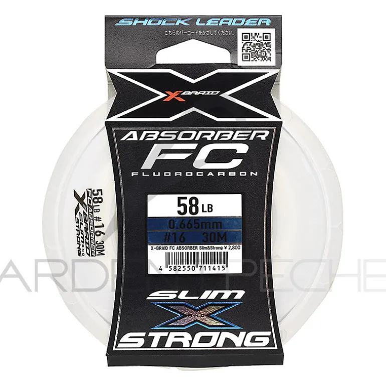 Fil fluorocarbone XBRAID FC Absorber slim and strong