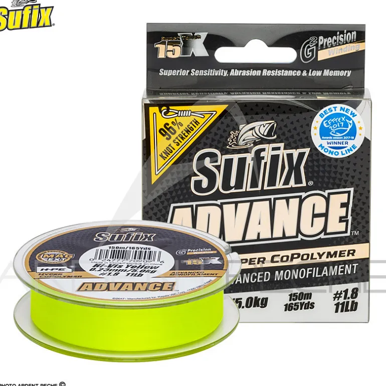 Fils nylon SUFIX Advance G2 yellow 150m