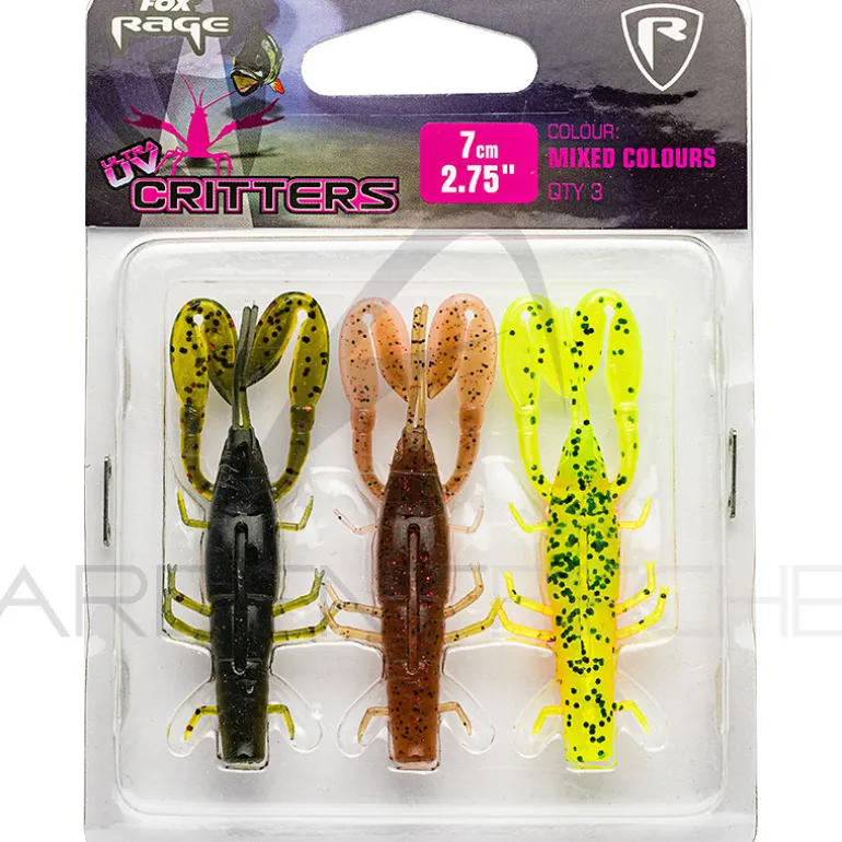 Leurre souple FOX RAGE Critter Ultra UV mixed colour pack