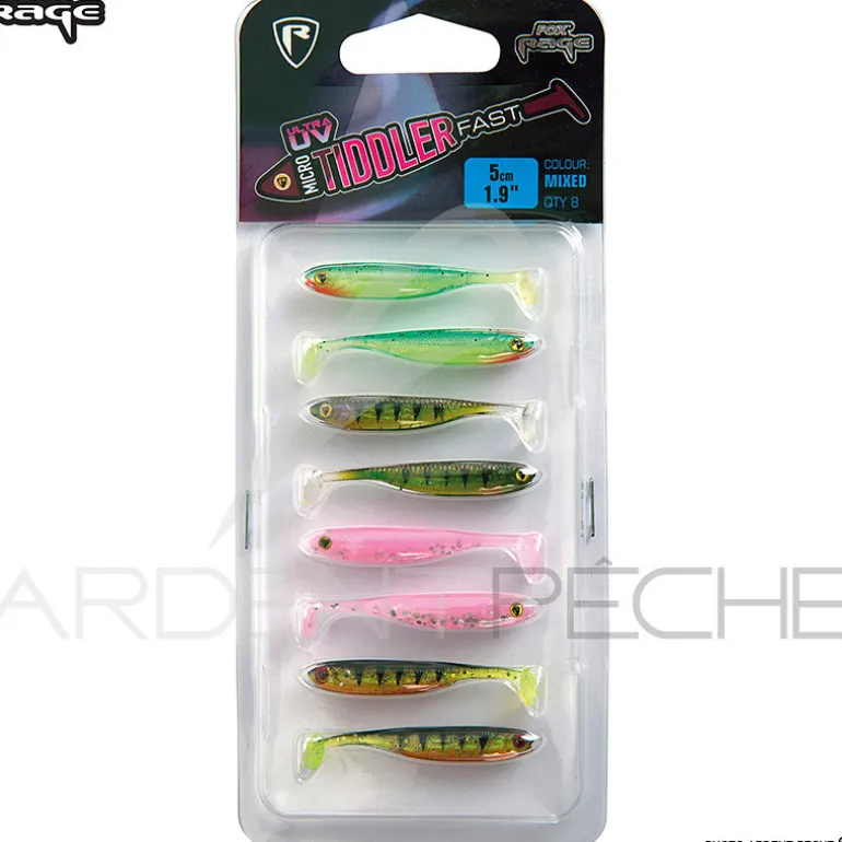 Leurre souple FOX RAGE Micro tiddler fast UV mixed colour pack