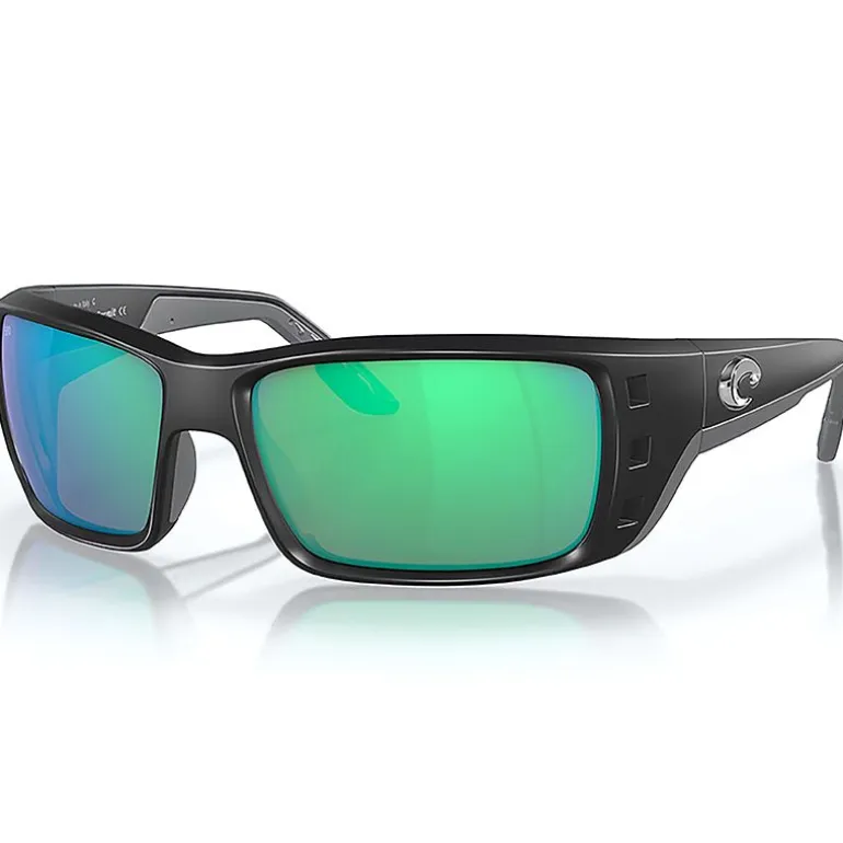 Lunettes polarisantes COSTA DEL MAR Permit Matte black Green mirror 580G