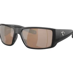 Lunettes polarisantes COSTA DEL MAR Blackfin pro Matte black Copper silver mirror 580G