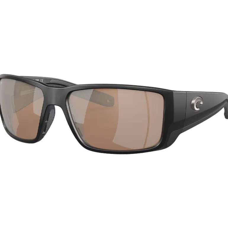 Lunettes polarisantes COSTA DEL MAR Blackfin pro Matte black Copper silver mirror 580G