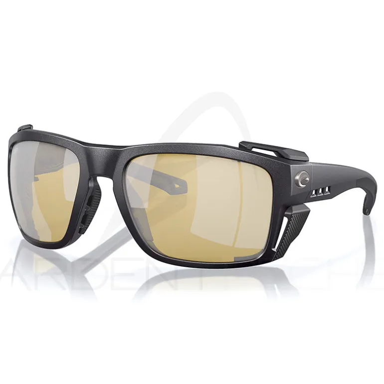 Lunettes polarisantes COSTA DEL MAR King tide 8 Black Silver sunrise mirror 580G