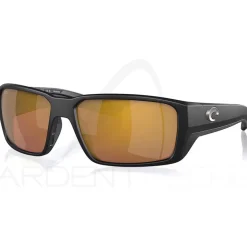 Lunettes polarisantes COSTA DEL MAR Fantail pro Matte black Gold mirror 580G