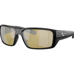 Lunettes polarisantes COSTA DEL MAR Fantail pro Matte black Sunrise silver mirror 580G