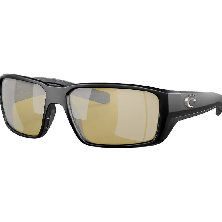 Lunettes polarisantes COSTA DEL MAR Fantail pro Matte black Sunrise silver mirror 580G