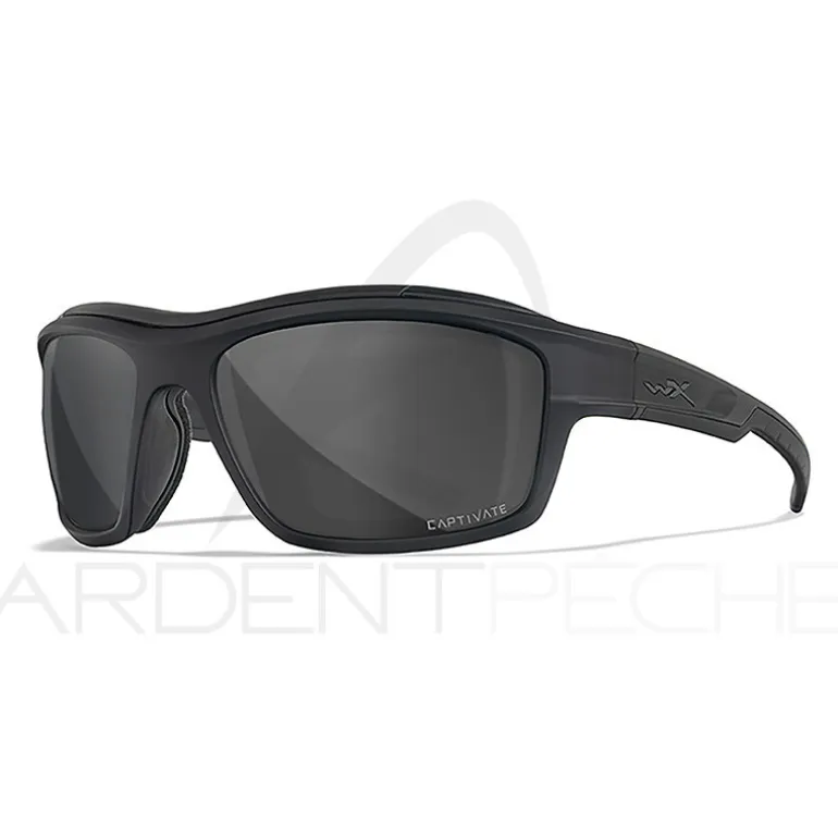 Lunettes polarisantes WILEY X Ozone captivate Smoke grey Matte black frame