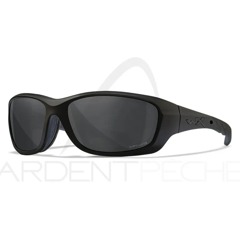 Lunettes polarisantes WILEY X Gravity captivate Grey Black ops matte black frame
