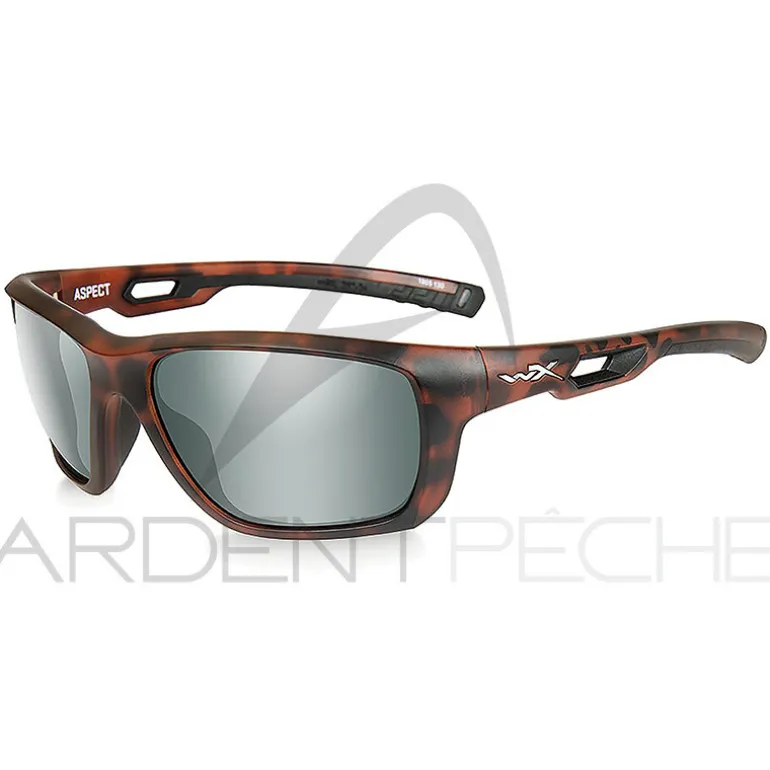 Lunettes polarisantes WILEY X Aspect Platinium flash Matte demi brown frame