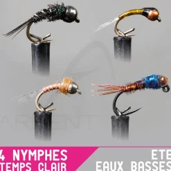 Montage nymphe GARBOLINO Été eaux basses / temps clair Set x4
