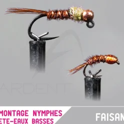 Montage nymphe GARBOLINO Été eaux basses / Faisan