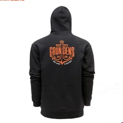 Sweat GRUNDENS Displacement hoodie logo anchor Black