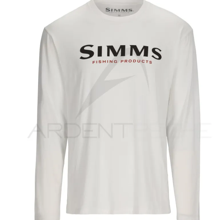 Sweat SIMMS Logo Shirt LS White
