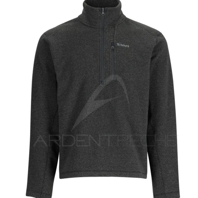 Sweat SIMMS Rivershed Half Zip Black Heather