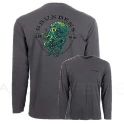 T Shirt GRUNDENS Tech tee LS kraken print anchor