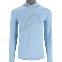 Tee shirt à capuche SIMMS Solarflex guide hoody Sky/Cinder