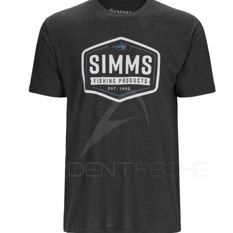 Tee shirt SIMMS Fly Patch T-Shirt Charcoal Heather