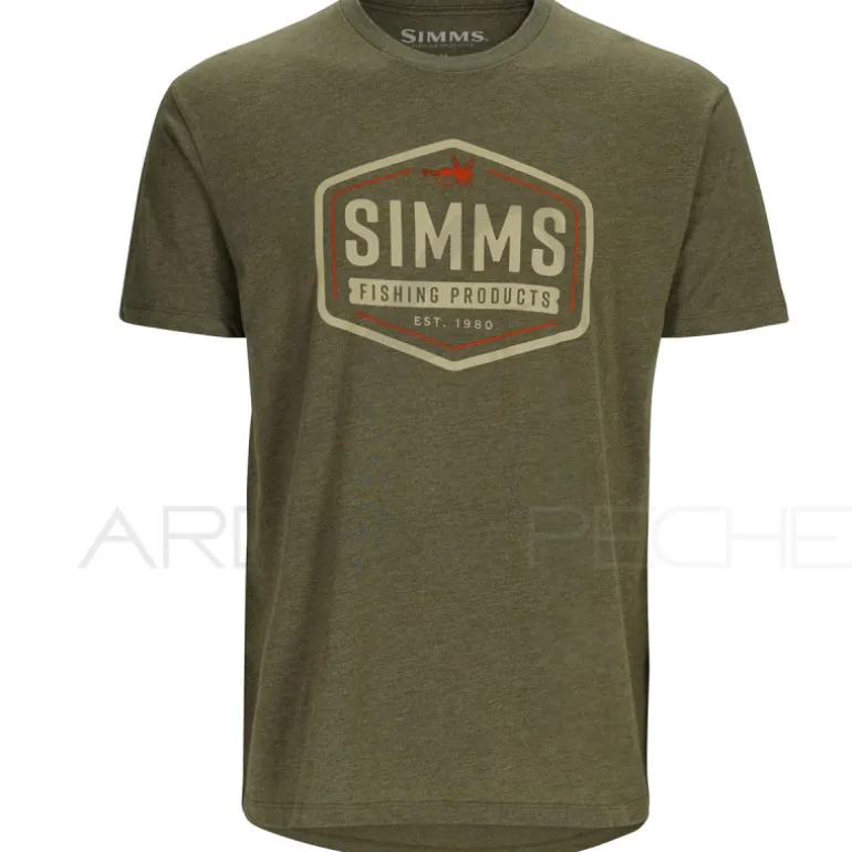 Tee shirt SIMMS Fly Patch T-Shirt Military Heather