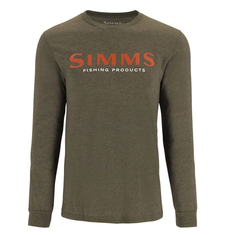 Tee shirt SIMMS Logo Shirt LS Loden Heather