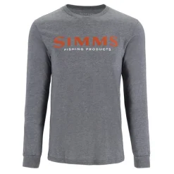 Tee shirt SIMMS Logo Shirt LS Athletic Heather
