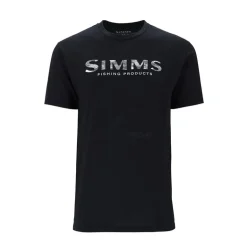 Tee shirt SIMMS Shroud Fill Logo T-Shirt Black