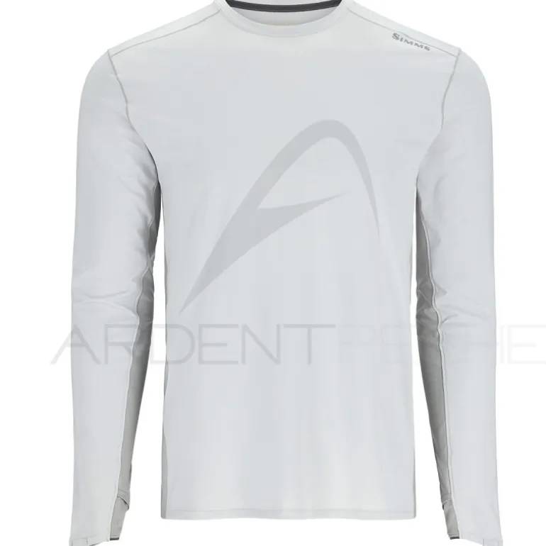 Tee shirt SIMMS Solarflex Crew Sterling/Cinder