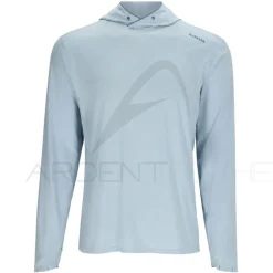 Tee shirt SIMMS Solarflex Hoody Steel Blue Heather