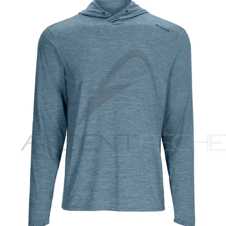 Tee shirt SIMMS Solarflex Cooling Hoody Neptune
