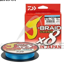 Tresse DAIWA J Braid Grand X8 Bleue 135m