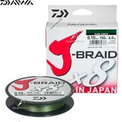 Tresse DAIWA J Braid X8 verte 150m