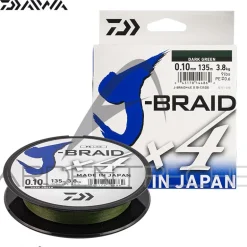 Tresse DAIWA J Braid X4 verte 135m