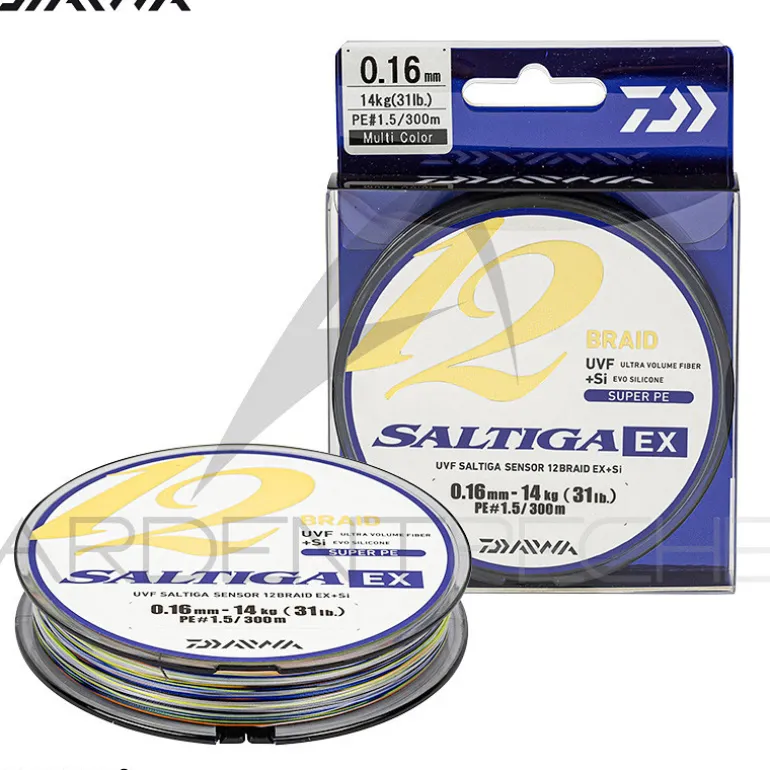 Tresse DAIWA Saltiga 12 braid EX multicolore 600m