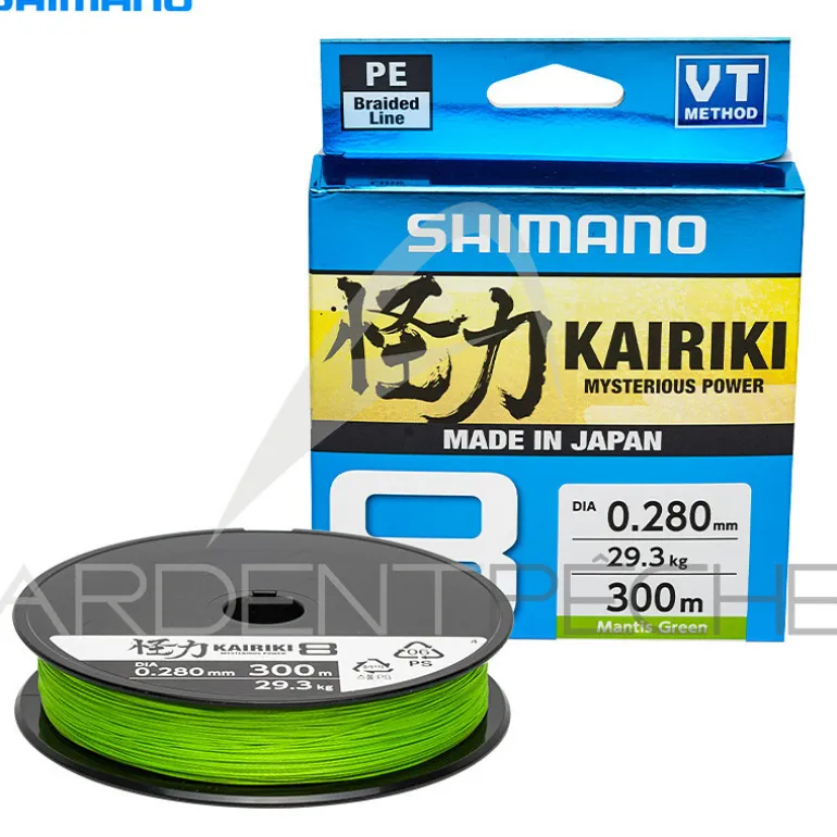 Tresse SHIMANO Kairiki SX8 Mantis green 150m