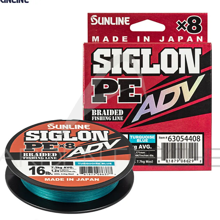Tresse SUNLINE Siglon braid PE ADV 8X Bleu turquoise 300m