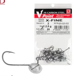 Tête plombée DRAGON V-Point X Fine x20
